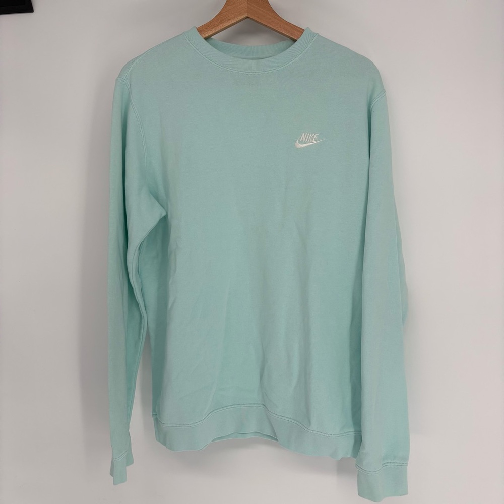 Nike Crewneck Sweatshirt Mint Green Baby Blue Teal Turquoise Long Sleeve